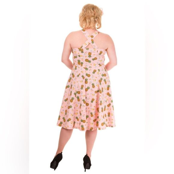 BANNED APPAREL NWOT Pineapple Retro Swing Love Halter Dress - Picture 6 of 14